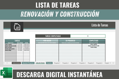 Planilla de costos de renovación y construcción (Descarga Digital)